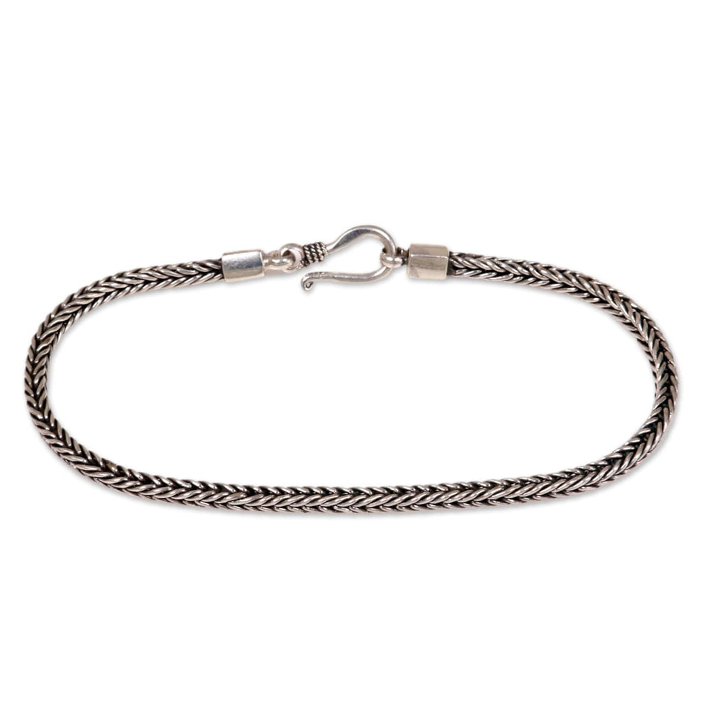 Amazon.com: NOVICA Handmade Men's .925 Sterling Silver Pendant Bracelet  Link No Stone Indonesia [8 in L x 0.5 in W] 'New Classic': Link Bracelets:  Clothing, Shoes & Jewelry